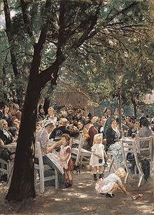 Max Liebermann: Münchner Biergarten, 1884